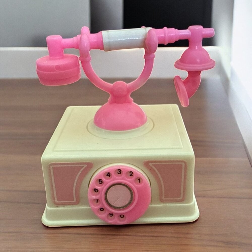 Vintage 1990's Barbie Rotary Phone Decorator